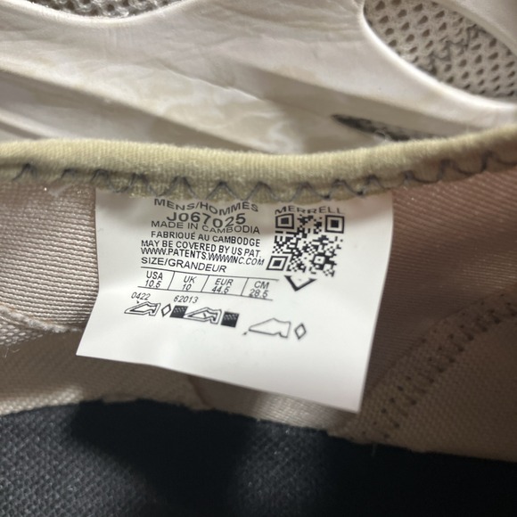 Merrell Hydro Run Oyster Ivory Slip On Outdoors Casual Shoe J067025 Sz 10.5 main image 6